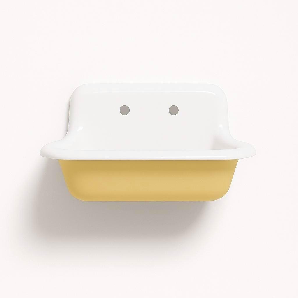 WALL MOUNTABLE! 24" x 18" Single Bowl Reproduction Farmhouse Sink - La Luna Amarilla