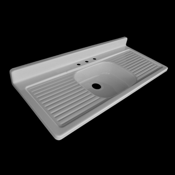 54 X 24 Single Bowl Double Drainboard, Farmhouse Sinks With Drainboards