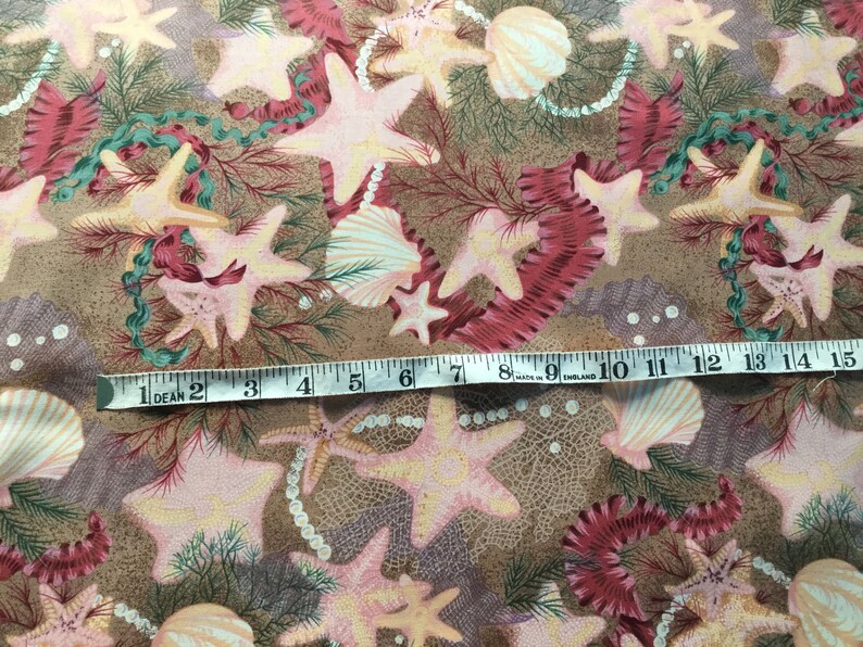 44\u201d x 28\u201d shells pearls starfish Rare Jennifer Sampou OOP Fabric- Romancing the Sea Northcott Silk Inc dreamy cotton gorgeous