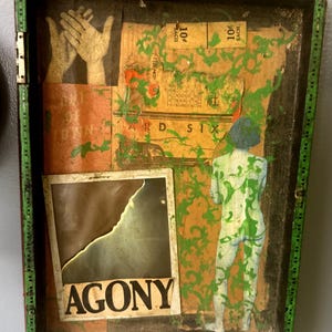 Agony Mixed Media Collage gerahmt