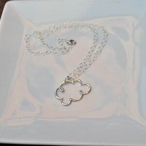 With Your Head in the Clouds....Sterling Silver Cloud Necklace image 3