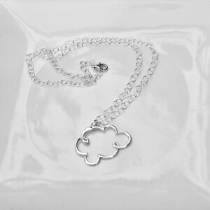 With Your Head in the Clouds....Sterling Silver Cloud Necklace image 2