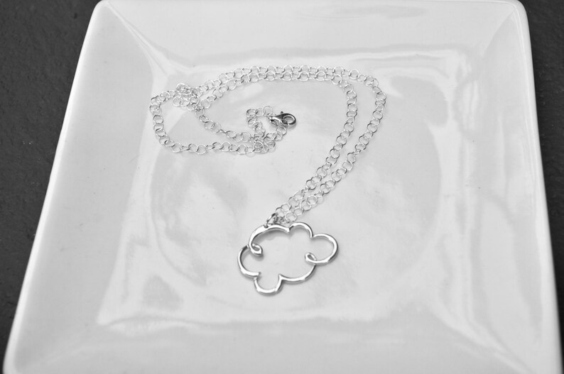 With Your Head in the Clouds....Sterling Silver Cloud Necklace image 2