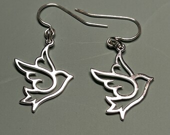 Sterling Silver Peace Doves - Perfect Xmas, Chanukah, Birthday, Anniversary gift