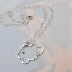 With Your Head in the Clouds....Sterling Silver Cloud Necklace image 1