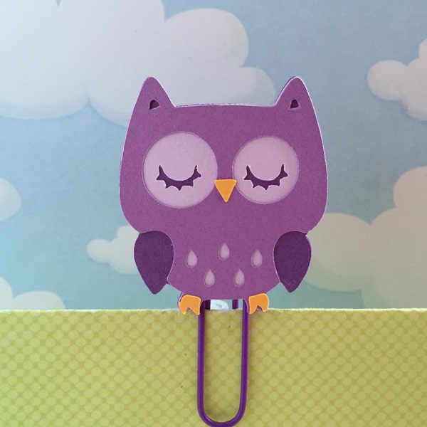 Purple Owl Filofax Day Planner Kikki K Bookmark Clip