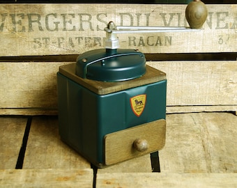 Vintage French PEUGEOT Coffee Grinder 1950s Restored Condition cleaned and serviced !