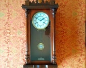 Junghans Wall clock Vintage German 8 Day Vienna Regulator Authentic All Original