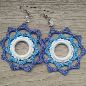 Handmade crochet earrings  - Tatting Earrings - very light