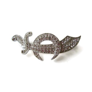Shriners Scimitar And Cresent Pinback; Masonic Shriners Scimitar And Cresent Brooch, Masonic Pin, Shriners Pin, Masonic And Shriner Symbol