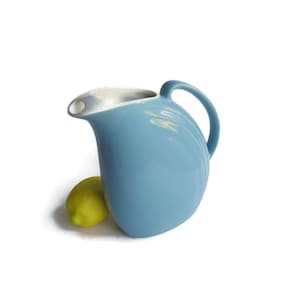 Hall China Nora Pitcher; Hall Nora Pitcher, Nora Teal Pitcher, Mid Century Pitcher, Mid Century Dining, MCM Tableware