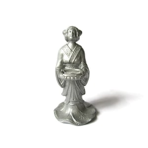 Vantines Geisha Girl Incense Burner, Antique Incense Burner, Antique Metal Art, Asian Decor, French Incense Burner,  1920&#39;s