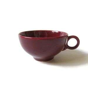 Universal Ballerina Coffee Cup; Universal Ballerina Burgundy Coffee Cup, Universal Ballerina Dinnerware, Mid Century Modern Coffee Cup