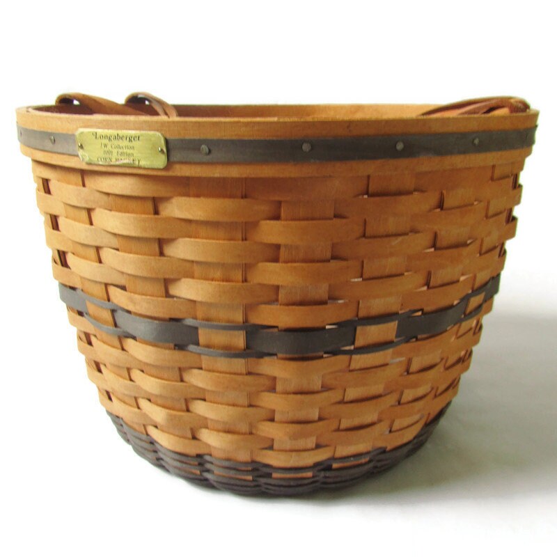 Longaberger Basket 1991 Longaberger Bushel Basket Etsy