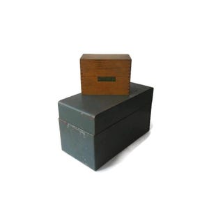 Vintage Metal Index File Card Box Vintage File Box, Vintage Metal File Box, Vintage Metal Storage Box, Craft Storage, Industrial Storage Box