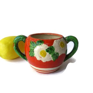 Vintage Maruhon Tomatoware Sugar Bowl; Made In Japan Tomatoware Sugar Bowl, Tomatoware Sugar Bowl, Tomato Sugar Bowl, Tomato Dishes