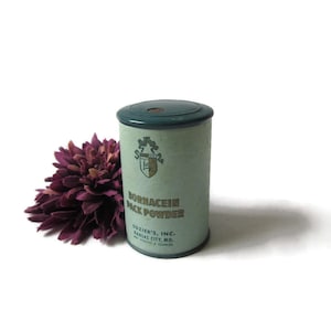 Luzier&#39;s Inc. Bornacein Pack Powder Tin, 1890&#39;s-1920&#39;s; Antique Makeup, Antique Cosmetics, Antique Makeup Compact, Antique Cosmetic Compact