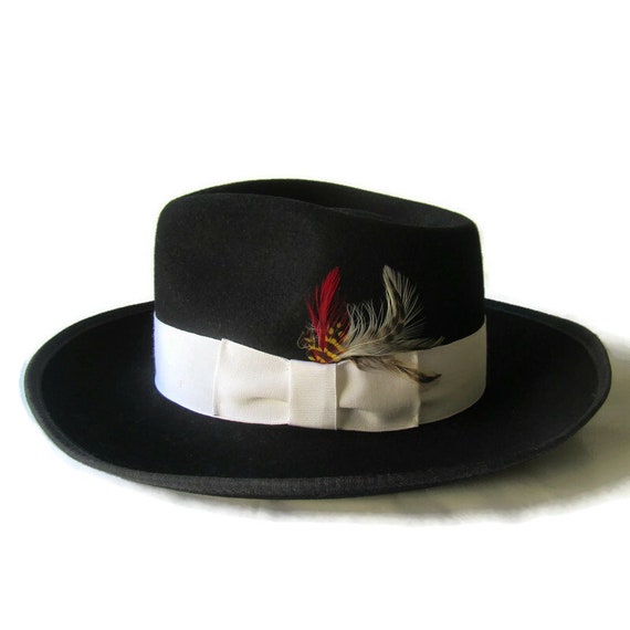 Broner Fedora Hat; Broner Hats, Broner Black Fedo… - image 4