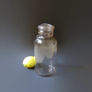 Hazel Atlas Canning Jar; Antique Canning Jar, Lightning Closure Canning Jar, True Fruit Canning Jar, 2 Quart Canning Jar, Half Gallon Jar