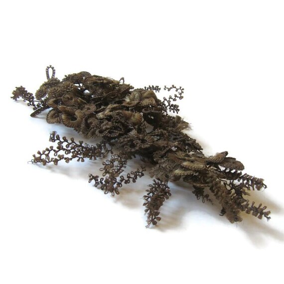 Victorian Mourning Hair Art; Hair Art, Hair Mourning Jewelry, Hair Relic, Hair Wreath, Hair Memento Mori