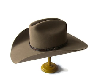 Justin Cowboy Hat, US Size 7; Justin 100% Wool Cowboy Hat, Justin 2X Quality Cowboy Hat, Brown Cowboy Hat, Tan Cowboy Hat