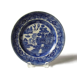 Blue Willow Plate, Made In England; Blue Willow Dinner Plate, Vintage Blue Willow Plate, Vintage Willow Ware Plate