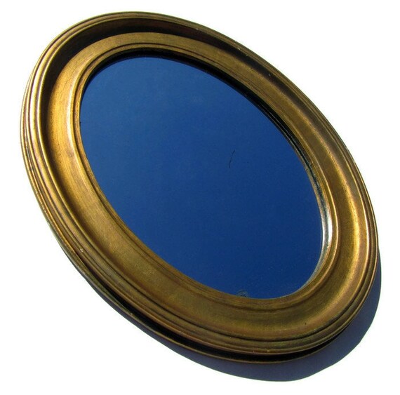 Antique Mirror Gold Leaf Oval