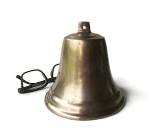 Brass Bell; Antique Brass Bell, Vintage Brass Bell, Large Brass Bell, Dinner Bell, School Bell