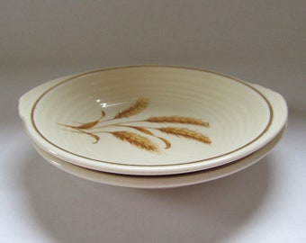 Knowles Golden Wheat Berry/Dessert Bowls, Set of 2; Golden Wheat Bowls, Yorktowne Golden Wheat Bowls, Wheat Pattern Bowls