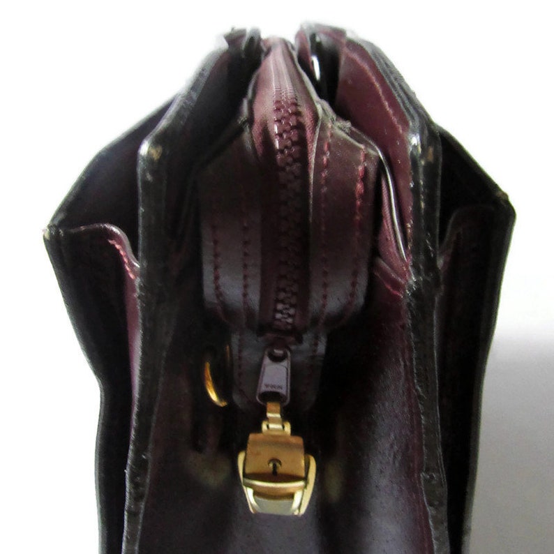 Soft Side Briefcase Leather Briefcase Maroon Briefcase Unisex Briefcase Top Grain Cowhide Briefcase Briefcase; Cowhide Briefcase