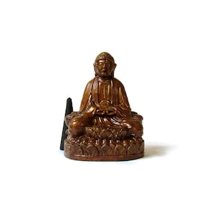Vantines Incense Burner; Antique Buddha, Antique Incense Burner, Antique Metal Art, French Incense Burner, 1920's