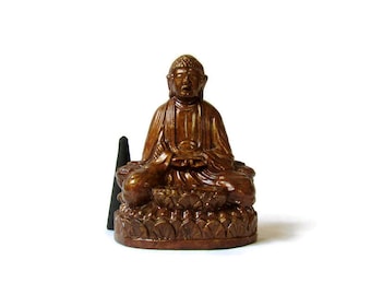 Vantines Incense Burner; Antique Buddha, Antique Incense Burner, Antique Metal Art, French Incense Burner, 1920's