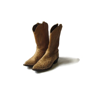 Tony Lama Cowboy Boots, Men&#39;s 11 D; Tony Lama Men&#39;s Cowboy Boots, Tony Lama Boa Constrictor Cowboy Boots, Tony Lama Snakeskin Cowboy Boots