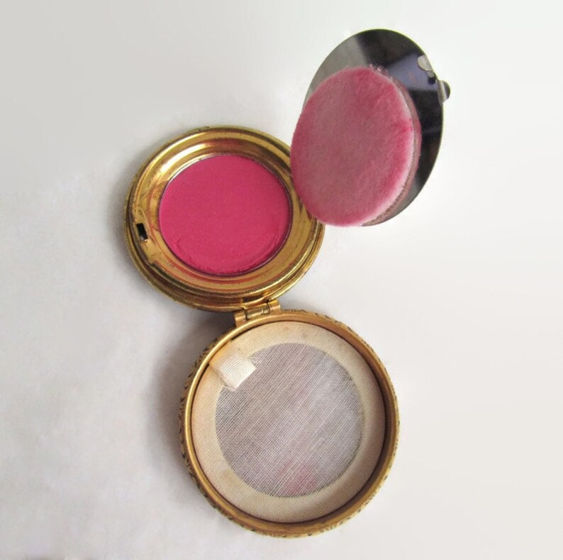Mirror Compact Vintage Compact Makeup Compact Powder Compact Vintage Makeup Powder Compact; Antique Compact