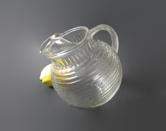 Anchor Hocking 80 Oz. Manhattan Tilt Ball Pitcher, 1938-1943; Anchor ...
