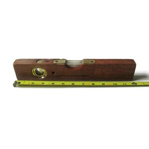 Vintage Level; Vintage Box Beam Level, Horizontal Level, Vertical Level, Wooden Level, Vintage Carpenter's Tool, Vintage Woodworker's Tool