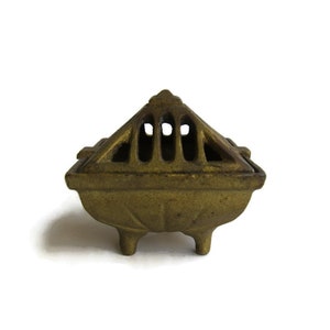 Vantines Incense Burner; Antique Incense Burner, Egyptian Revival Incense Burner, Metal Incense Burner, 1920's