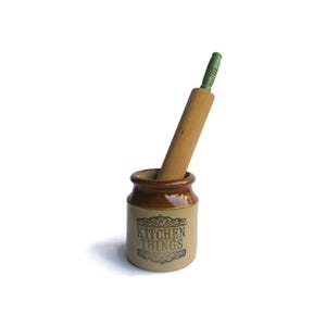 Moira Pottery Stoneware Kitchen Utensil Crock; Moira Pottery Kitchen Crock, Moira Pottery Utensil Crock, English Crock, Vintage Crock