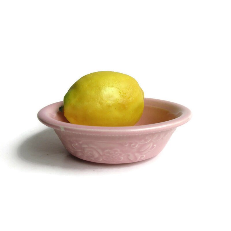 Homer Laughlin OVEN SERVE Pink Virginia Rose Dessert/Fruit Bowl; Homer Laughlin Pink Virginia Rose, Oven Serve Pink Virginia Rose