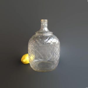 Vintage One Gallon Jug; Vintage One Gallon Bottle, Art Deco Bottle, Art Deco Jug, Gallon Bottle, Gallon Jug