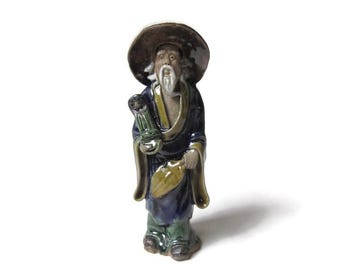 Chinese Mudman, 1912-1949; Chinese Clay Mudman, Republic Era Mudman, Shiwan Mudman, Shekwan Mudman, Bonsai Figurine, Penjing Figurine