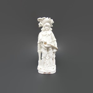 Vintage German Bisque Figurine; Bisque Figurine, French Figurine, German Figurine, White Figurine, Statuary, White Statue, Statue Decor