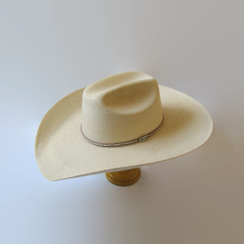 Atwood Cowboy Hat 7 1/4 Long Oval; Atwood Mexican Palm Leaf  display picture 1