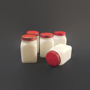 McKee Tipp City Milk Glass Spice Jars/Shakers; McKee Spice Jars, Tipp City Spice Jars, Milk Glass Spice Jars, Spice Shaker, Spice Storage