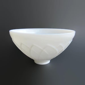 Opalescent Milk Glass Lamp Shade; Floor Lamp Glass Shade, Standing Lamp Glass Diffuser, Glass Lamp Shade, Milk Glass Lamp Shade