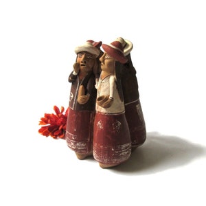 Peruvian Folk Art Figures/Figurines; Peruvian Clay Figures/Figurines, Peruvian Whistle Figures/Figurines, Latino Decor, Southwest Decor