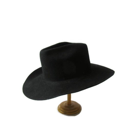 Black Cowboy Hat, Size Small; Black Fur Cowboy Hat