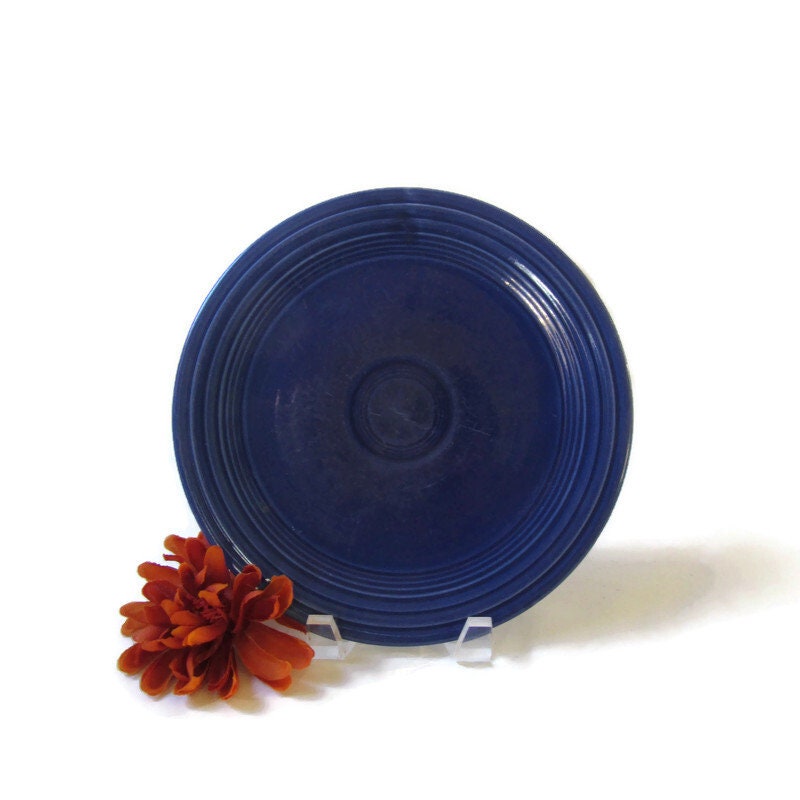 Fiesta Cobalt Blue Dinner Plate, 1936-1951; Fiestaware, Original Fiestaware