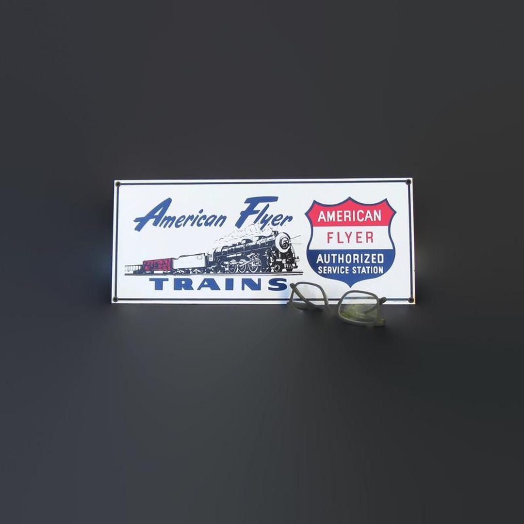 AndeRooney 看板 Ande Rooney American Flyer Trains Sign; Advertising Sign