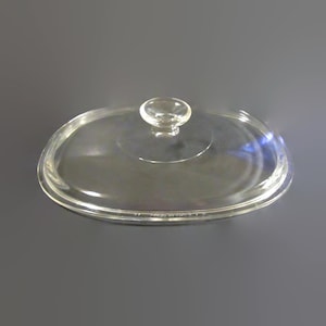 Corning Ware/Pyrex Glass 1 1/2 Qt. Oval Casserole Lid DC 1 1/2 C; Corning Ware Lid, Corning Ware Pyrex Lid, Corning Ware Casserole Lid